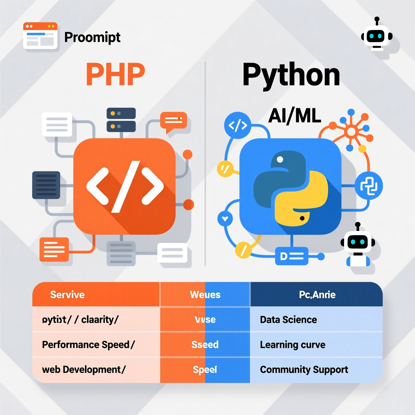 Чем отличаются языки: php и phyton